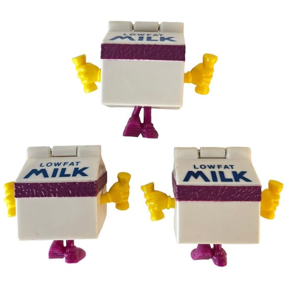 6 McDonald’s Happy Meal Toy Food Fundamentals Changeable Set Milk Apple Steak - Picture 3 of 16